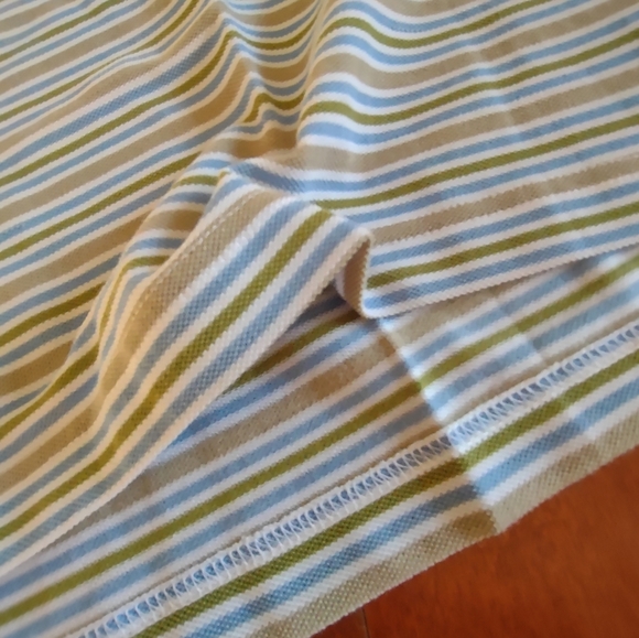 Large, by Softec, Blue, White, Green, and Tan Striped, NWOT - Picture 5 of 6